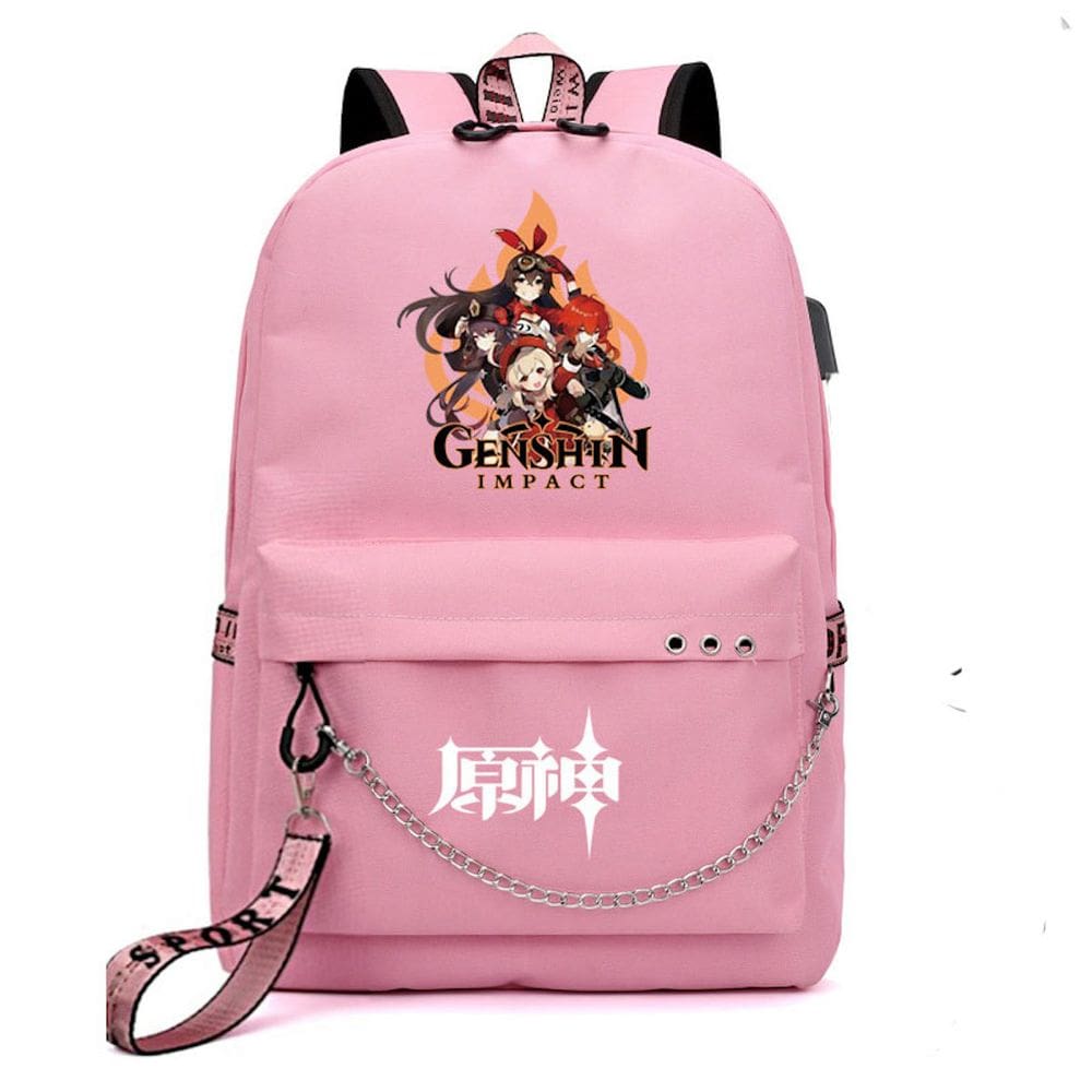Mochila escolar Genshins Impacts K para crianças