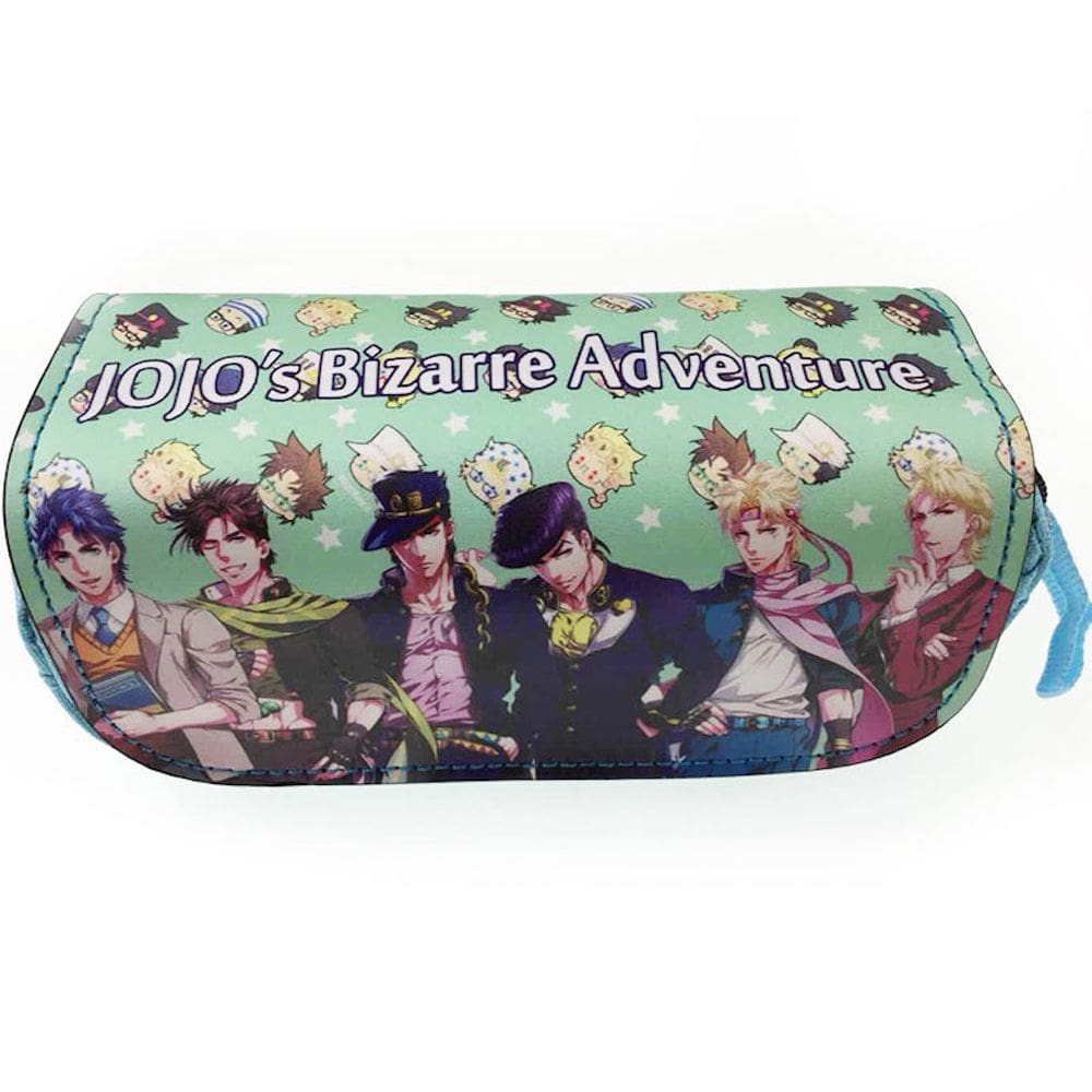 Bolsa de lápis Jojos Bizarres Adventures DoubleLayer PU 21x10,5x7cm