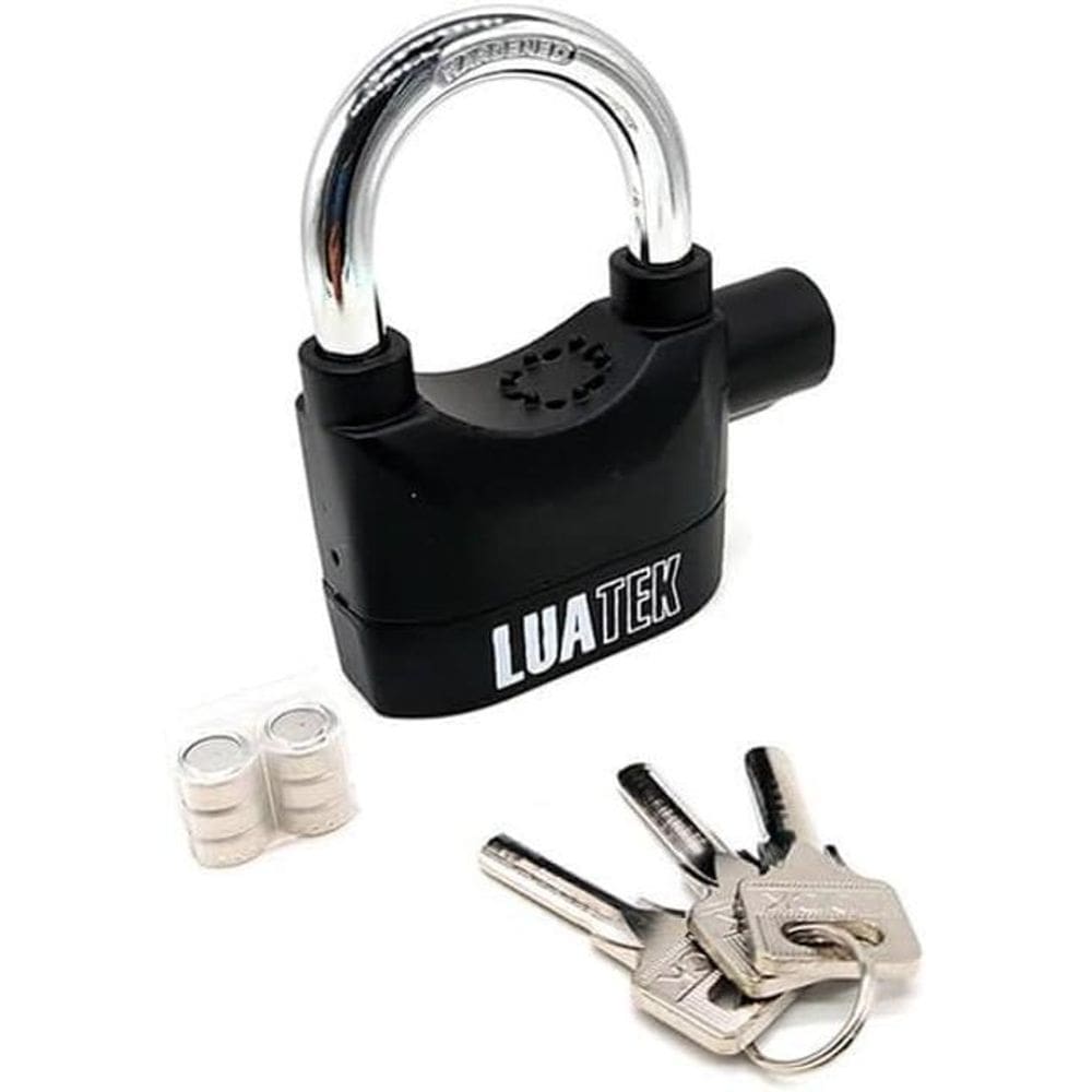 Super Cadeado Antifurto Com Alarme Mega Resistente 10Mm