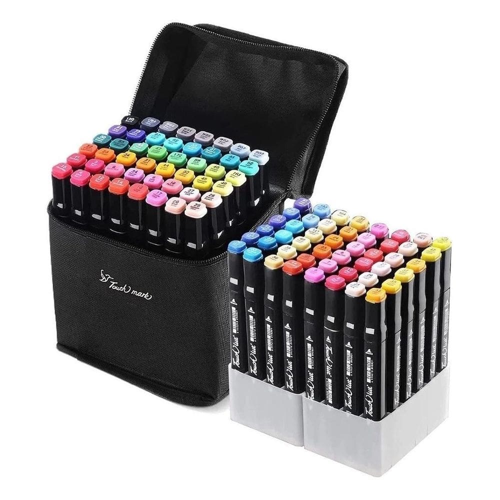 Kit Canetinhas Touch Com Ponta Dupla 36 Cores Colorir