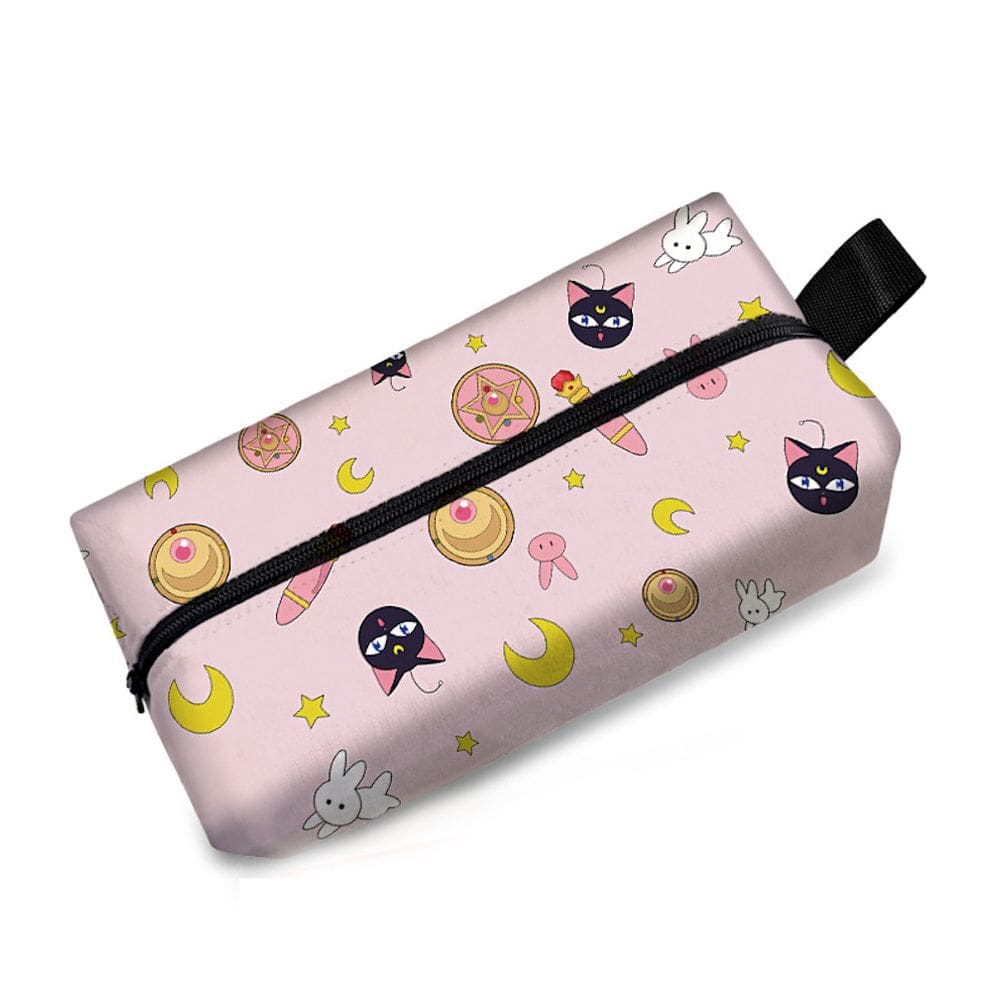 Estojo para lápis Sailors Moons Cartoon Anime em tela grande