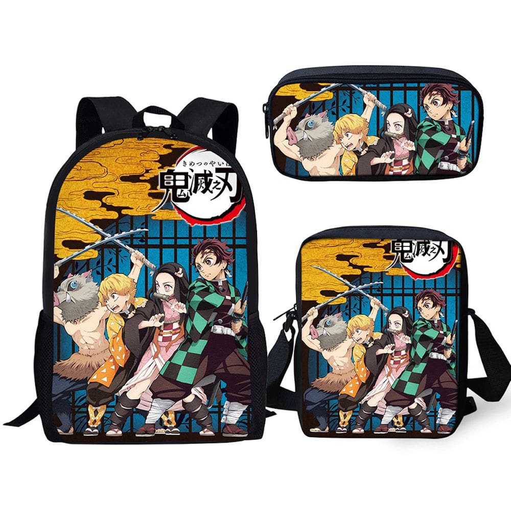 Conjunto de 3 peças Agatsuma Zenitsu Cartoon Kids de Kamados Tanjirou