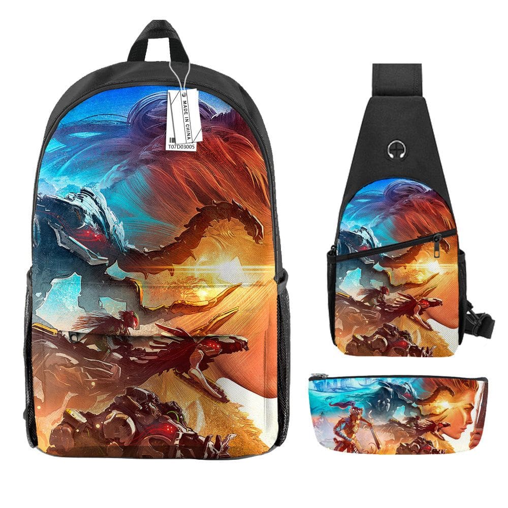 Conjunto de mochilas Horizons Anime School, 3 unidades/lote para crianças