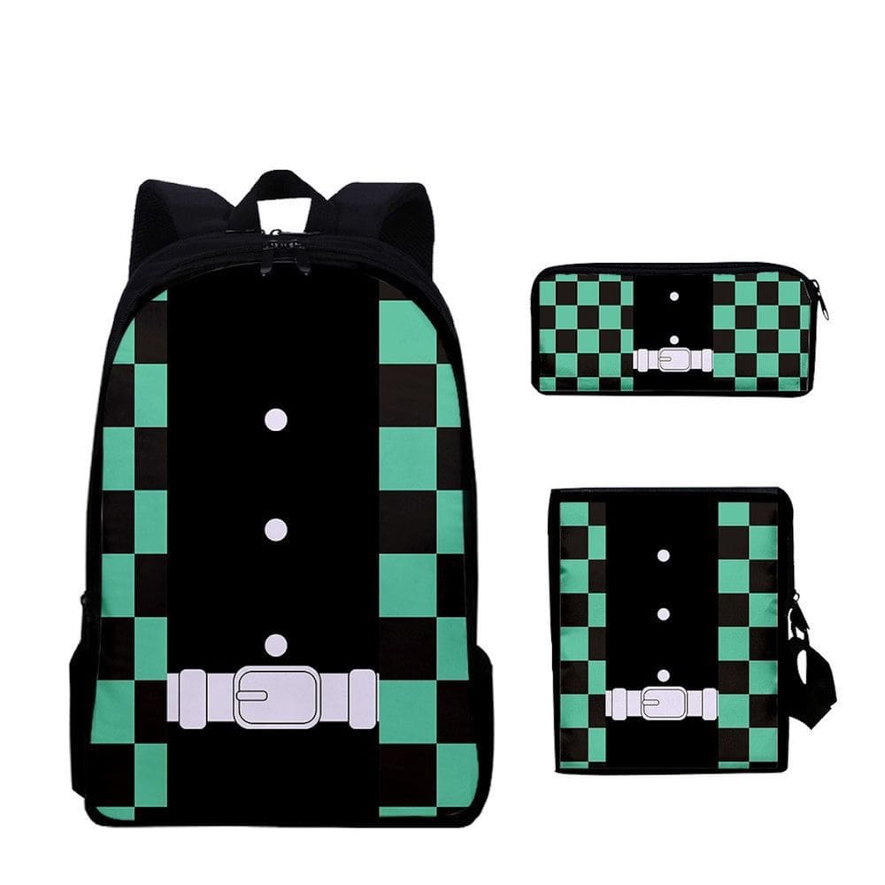 Conjunto de mochilas Demons Slayers Kamados Tanjirous Anime School