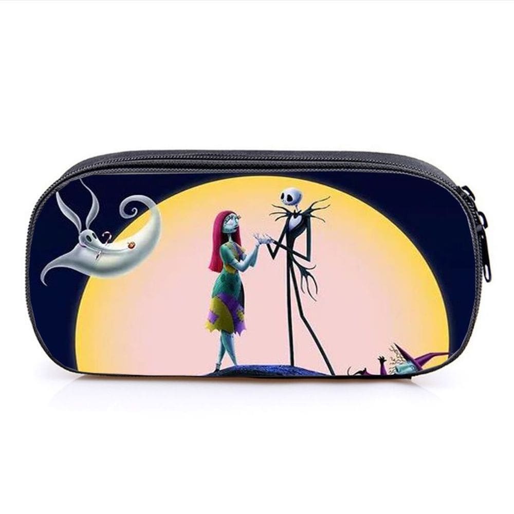 Bolsa de lápis Nightmare Before Christmas em tela de dupla camada