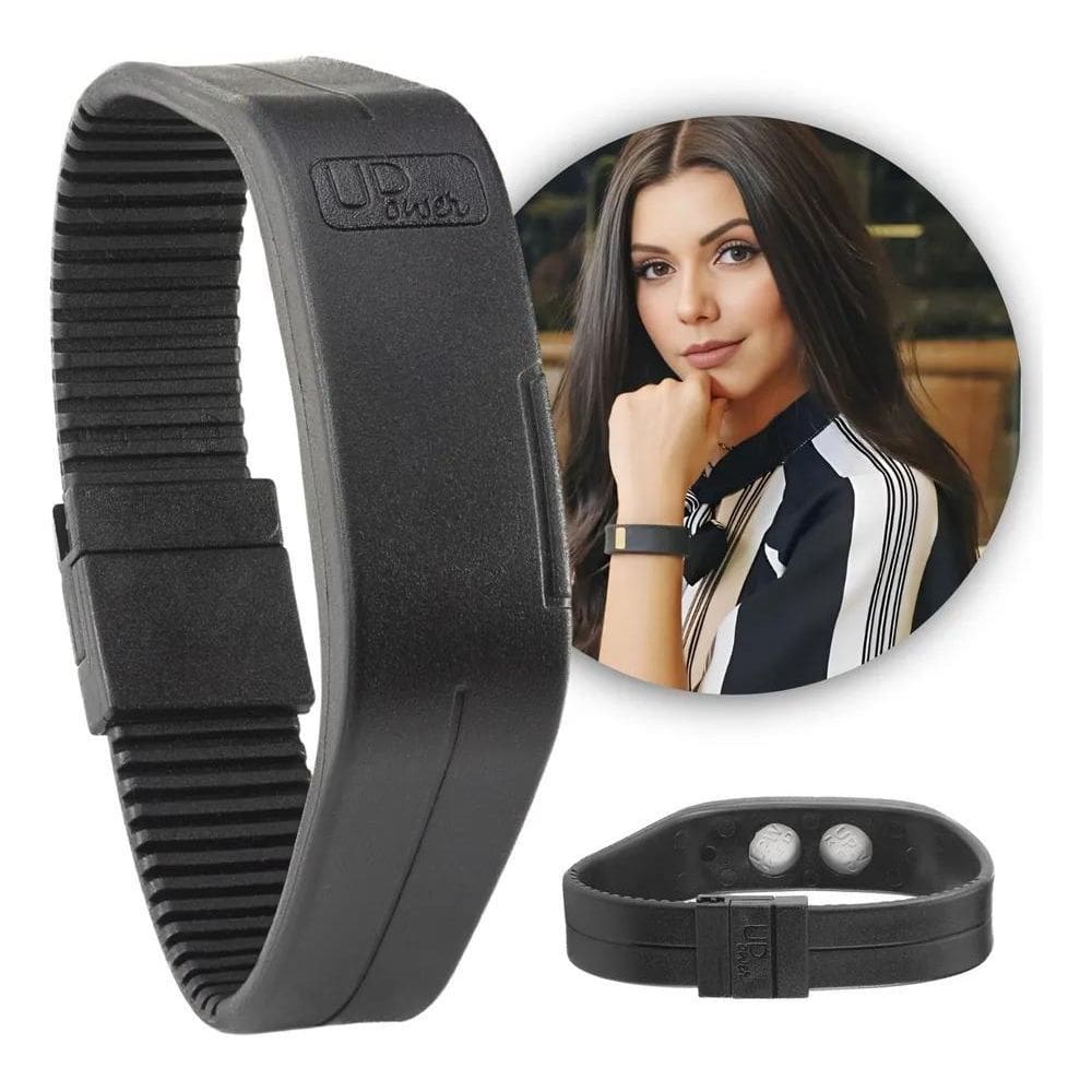 2X Pulseira Preta Up Power  Magnética