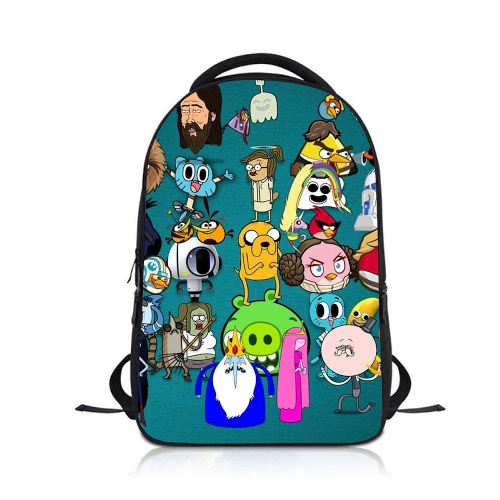 Mochila escolar Gumballs Worlds Anime para crianças
