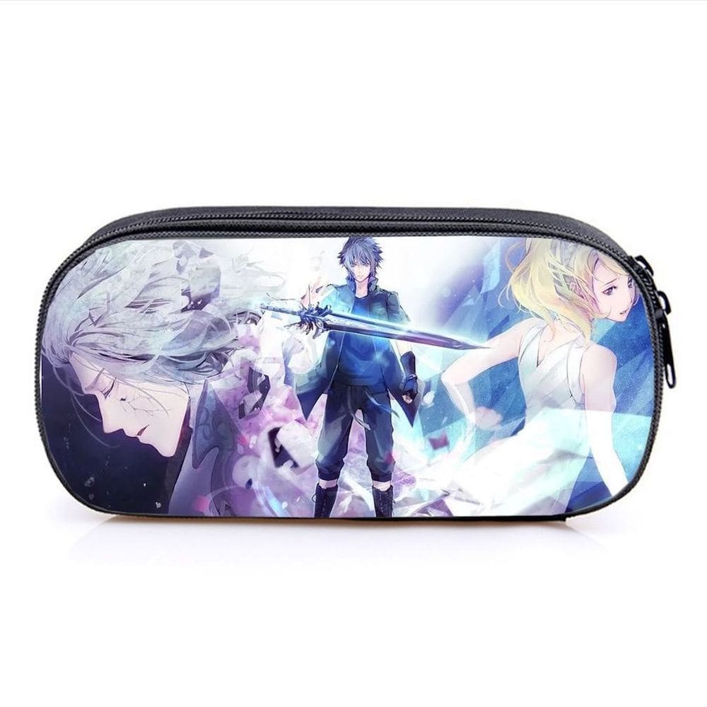 Bolsa de lápis Finals Fantasy DoubleLayer Cartoon Anime Pencil
