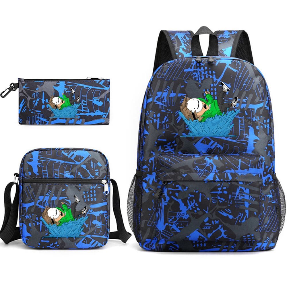 Conjunto de mochilas escolares Dreamwastakens, 3 peças com bolsa de ombro