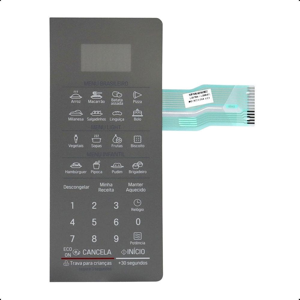 Membrana Teclado Microondas  Lg Ms3097Ar Ms3097Ara