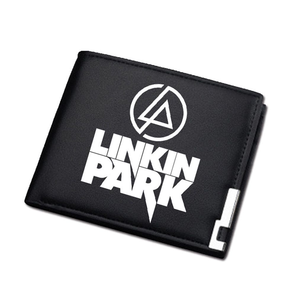 Carteira Linkin Park Anime Characters Slim Bifold em couro PU