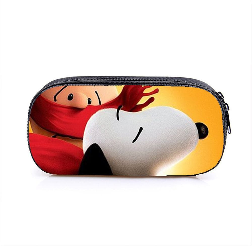 Estojo para lápis Snoopyss Cartoon Anime em tela de grande capacidade