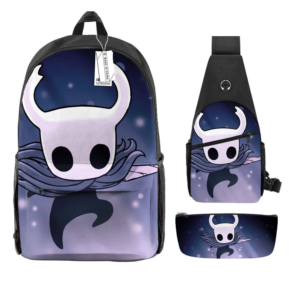 Conjunto de mochila Hollows Knights Anime School de 3 peças para crianças