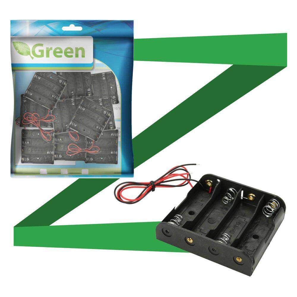 10X Suporte Para 4 Pilhas Aa C/Rabicho - Ligação