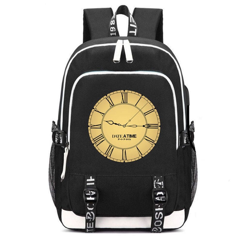Mochila escolar de anime para crianças e crianças Date A Time