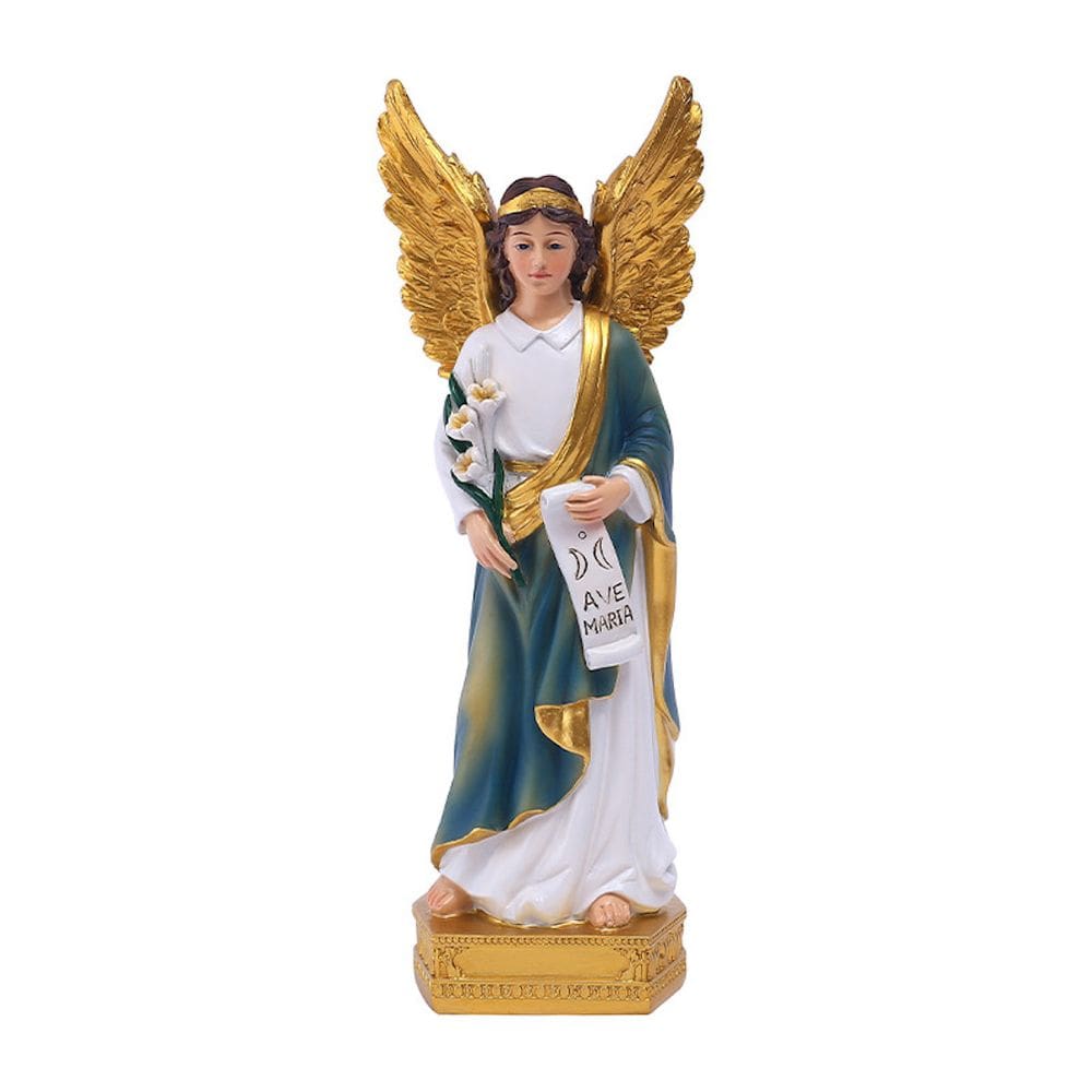 Escultura Estátua do Anjo de São Galo Flor Religiosa 22,7 cm