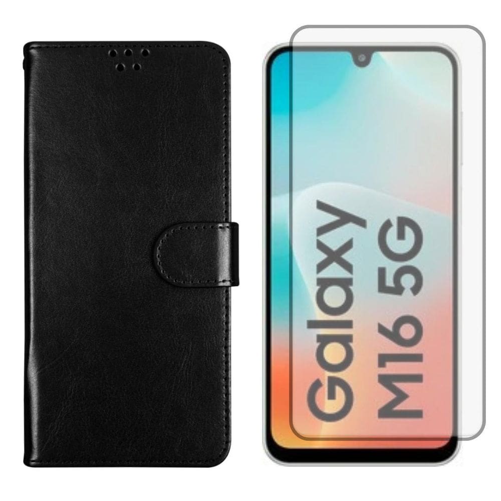 Capa Carteira + Pelic. Hidrogel Compativel Para Samsung M16