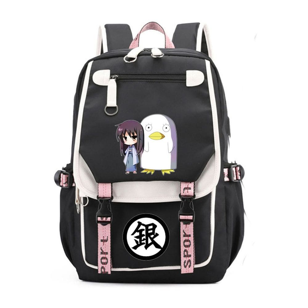 Mochila escolar infantil Gintamas Impressa em 3D Oxford 31x19x46cm