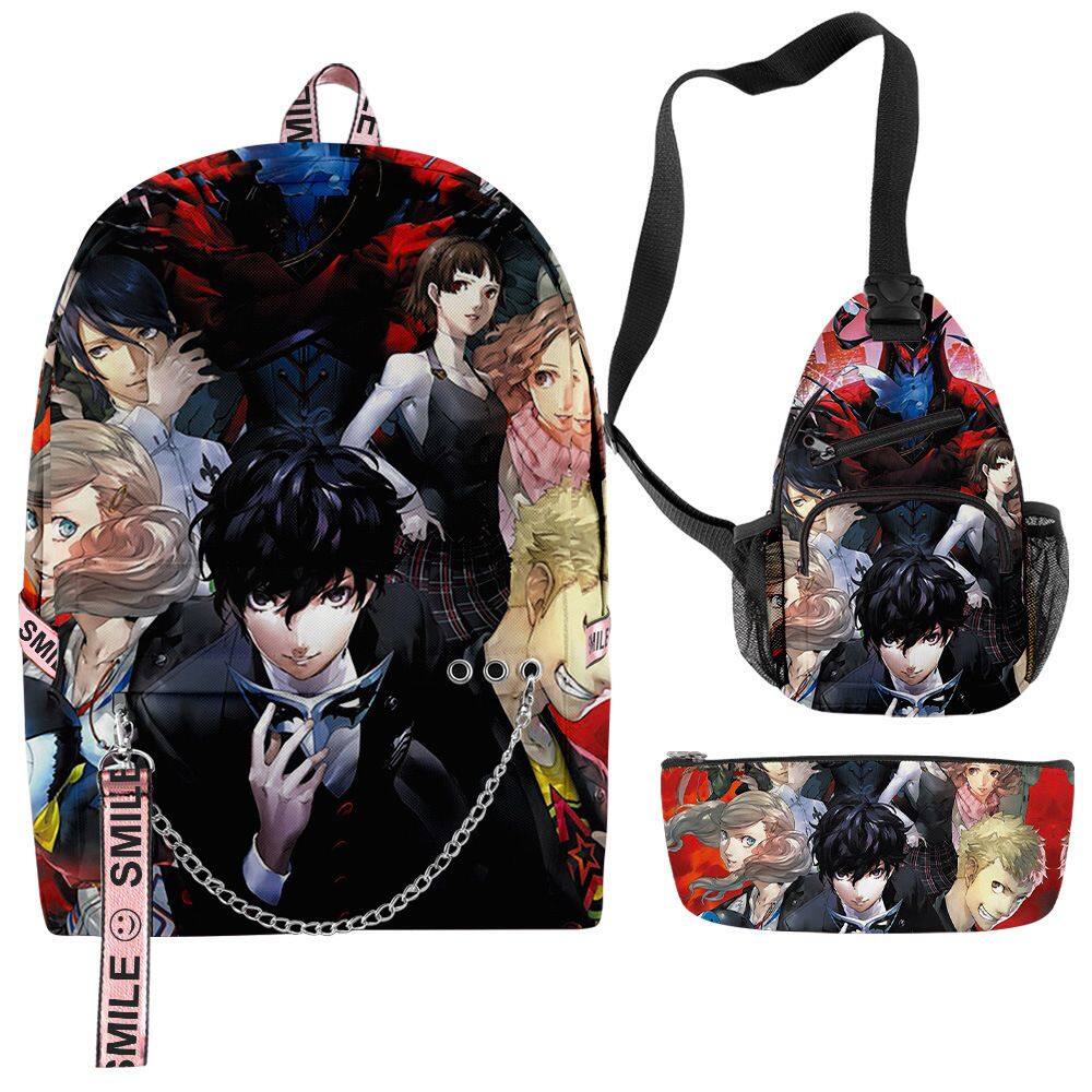 Conjunto de mochilas Personas Amamiyas Rens Anime School 3 unidades