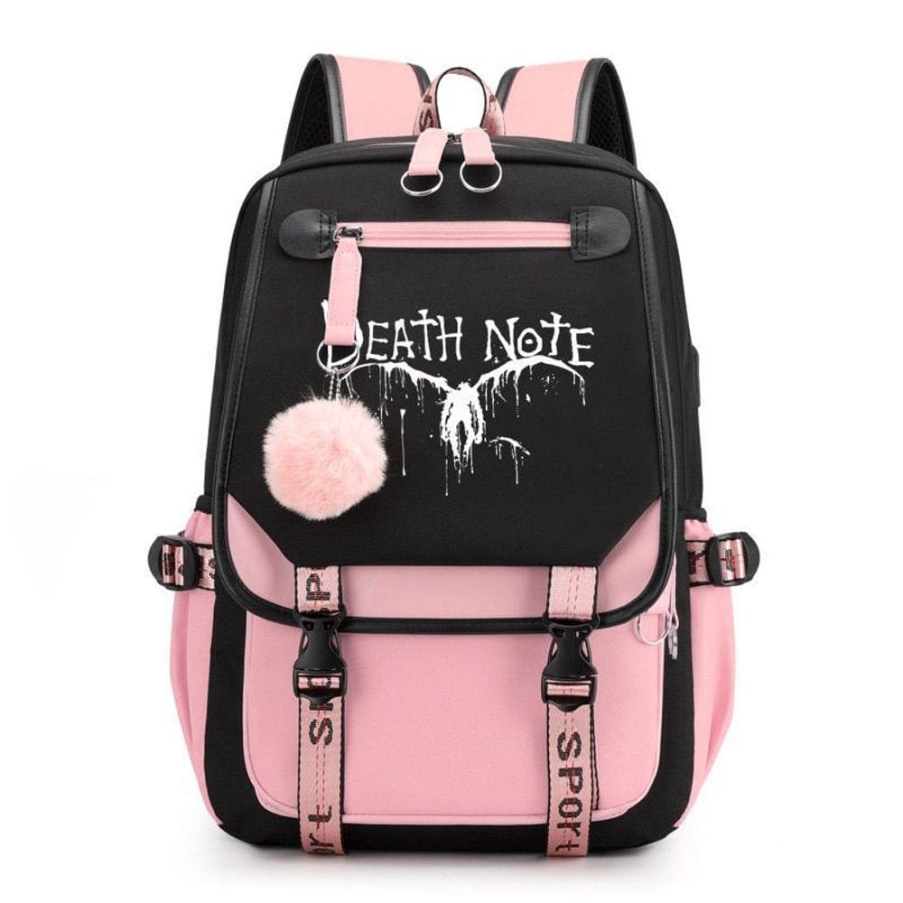 Mochila Deaths Notes Anime School Nylon 29x16x46cm