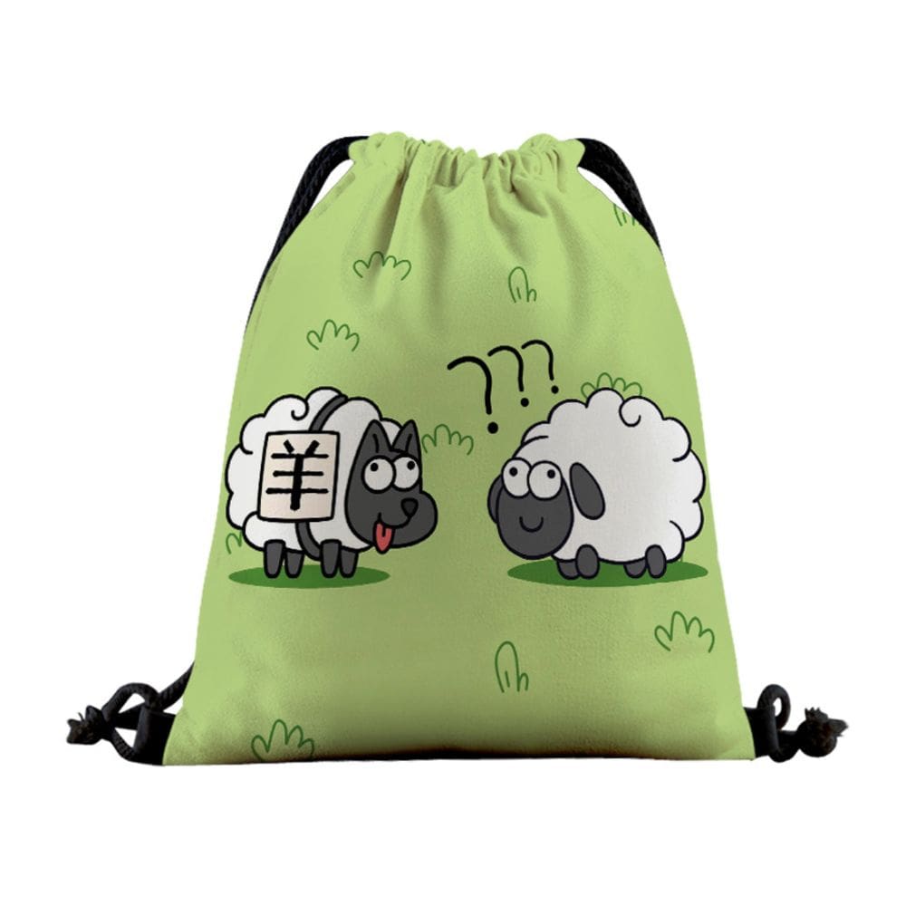 Bolsa com cordão Sheeps Anime String Swim Gym School 39x32cm