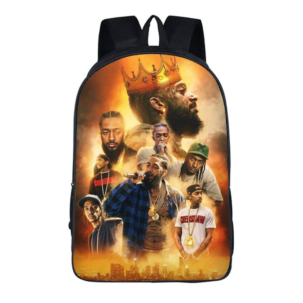 Mochila escolar Nipseyhussles Rapp para crianças - Poliéster