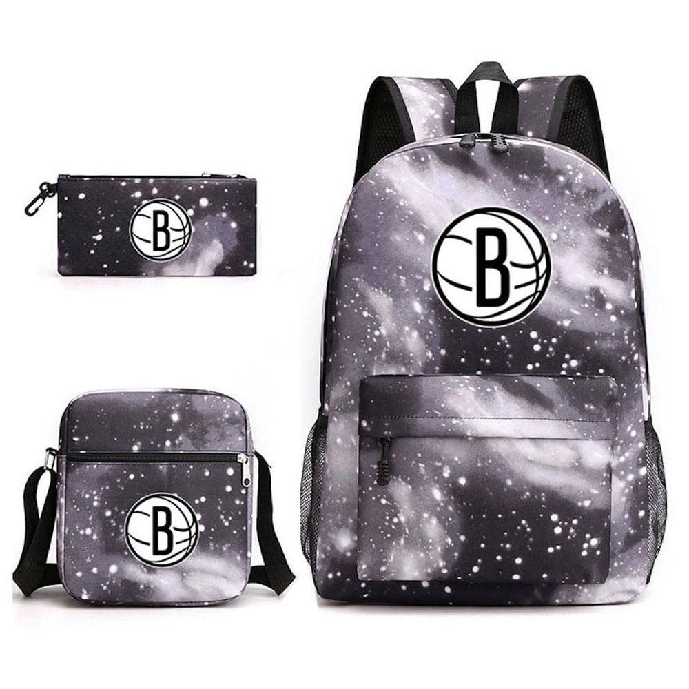 Conjunto de mochilas escolares Brooklyn Nets Basketball Star, 3 unidades