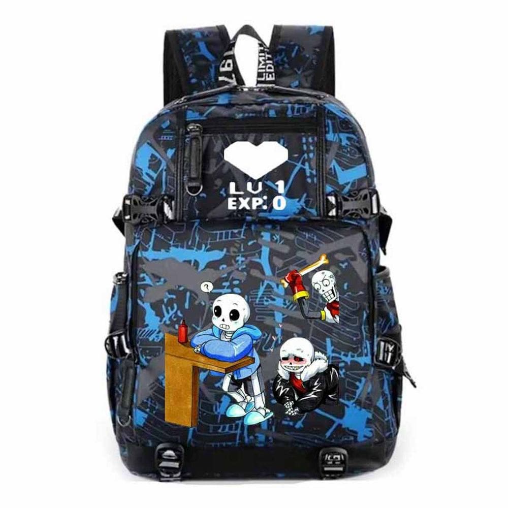 Mochila Undertales Sans Cartoon Kids School Canvas 4 kg
