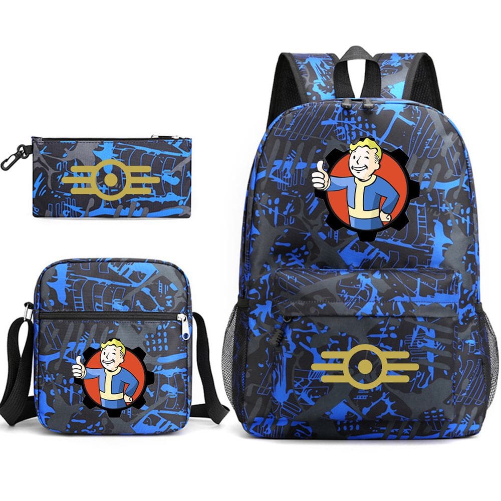 Conjunto de mochilas Vaults Boys Cartoon Kids School 3 unidades de anime