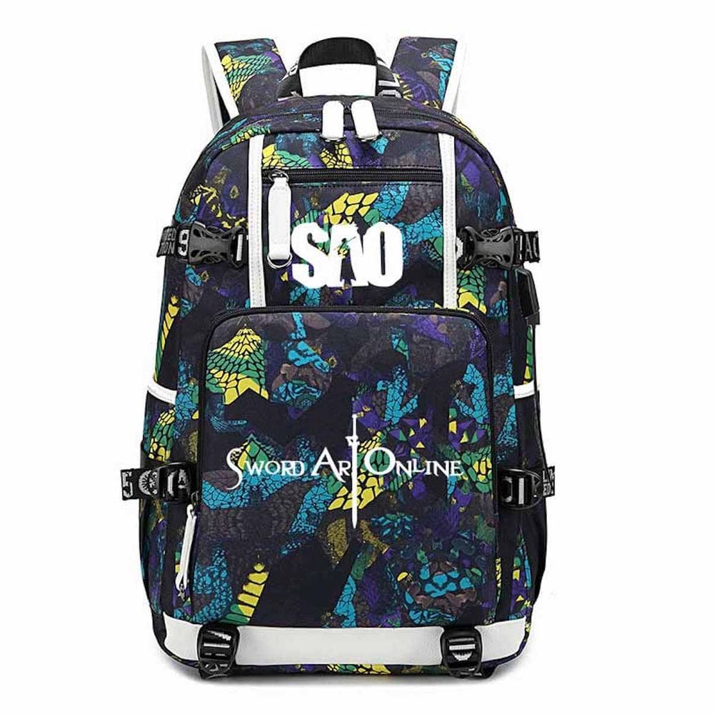Mochila Sword Art Online Kirito Cartoon Kids School 30x15x47cm