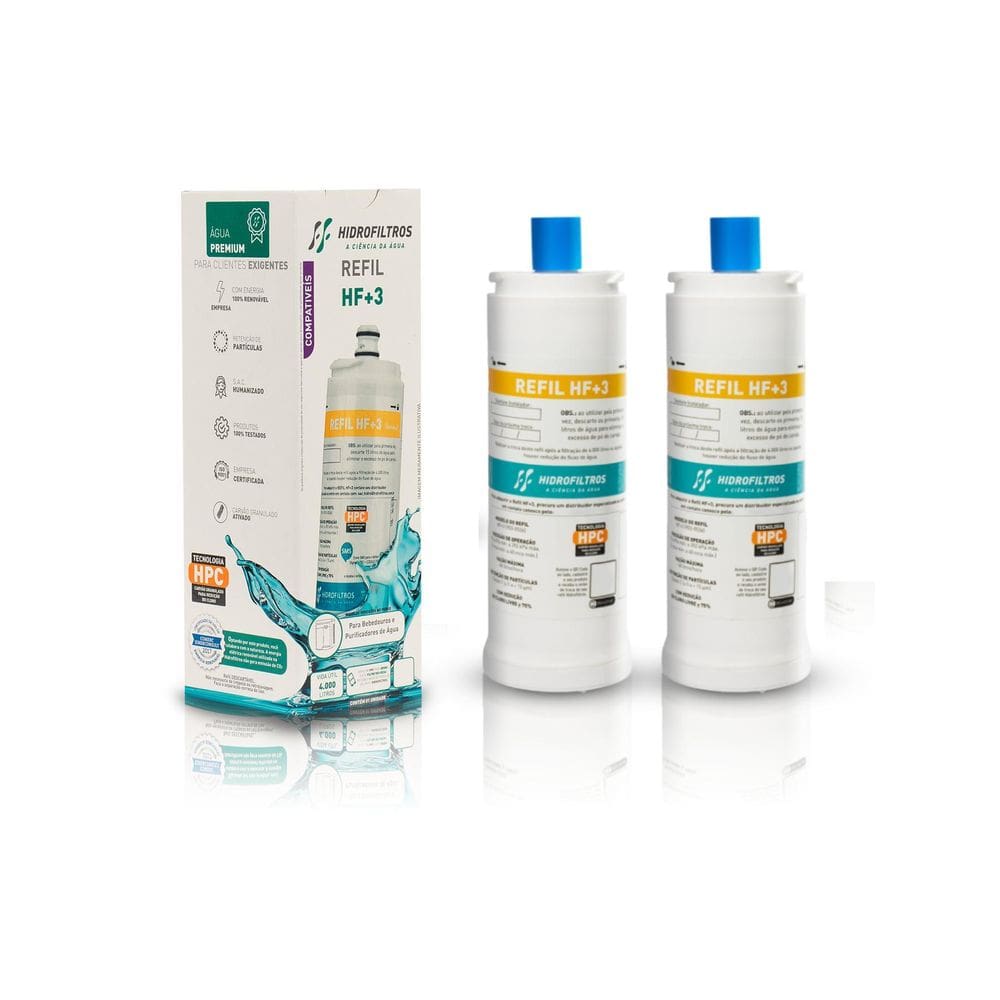 Kit 2 Refil Hidrofiltros Compatível Purificador Ibbl