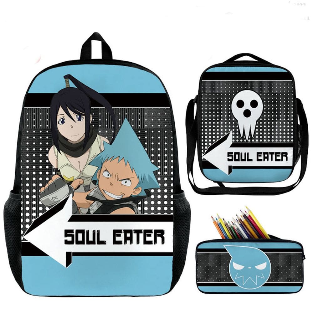 Mochila escolar, 3 unidades/Lot Souls Eaters Anime para crianças