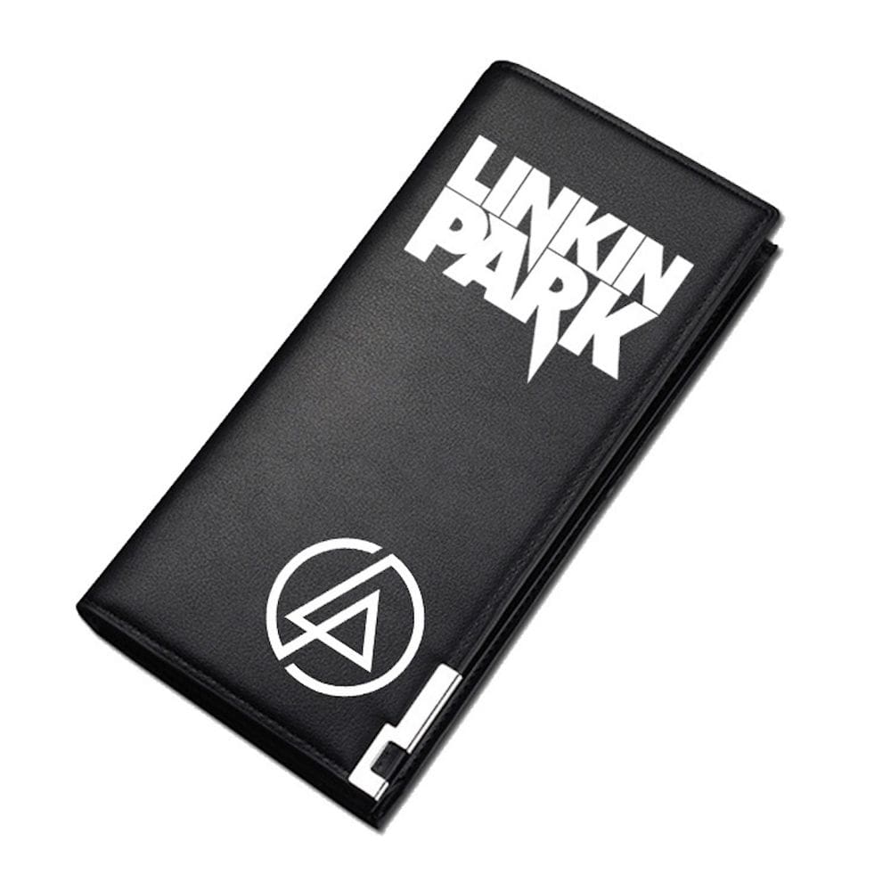 Carteira Linkin Park Anime Characters Slim Bifold em couro PU