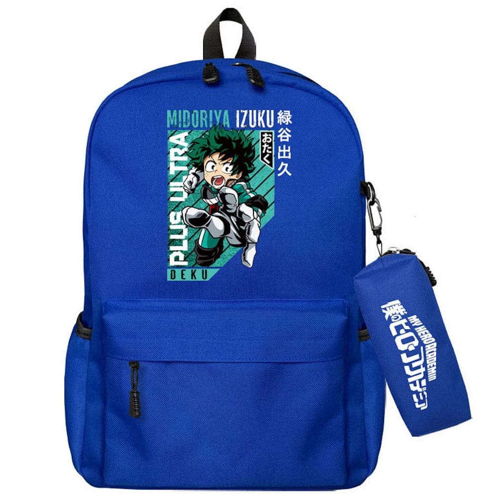 Mochila escolar Mys Heros Academia para crianças - 35x12x43cm
