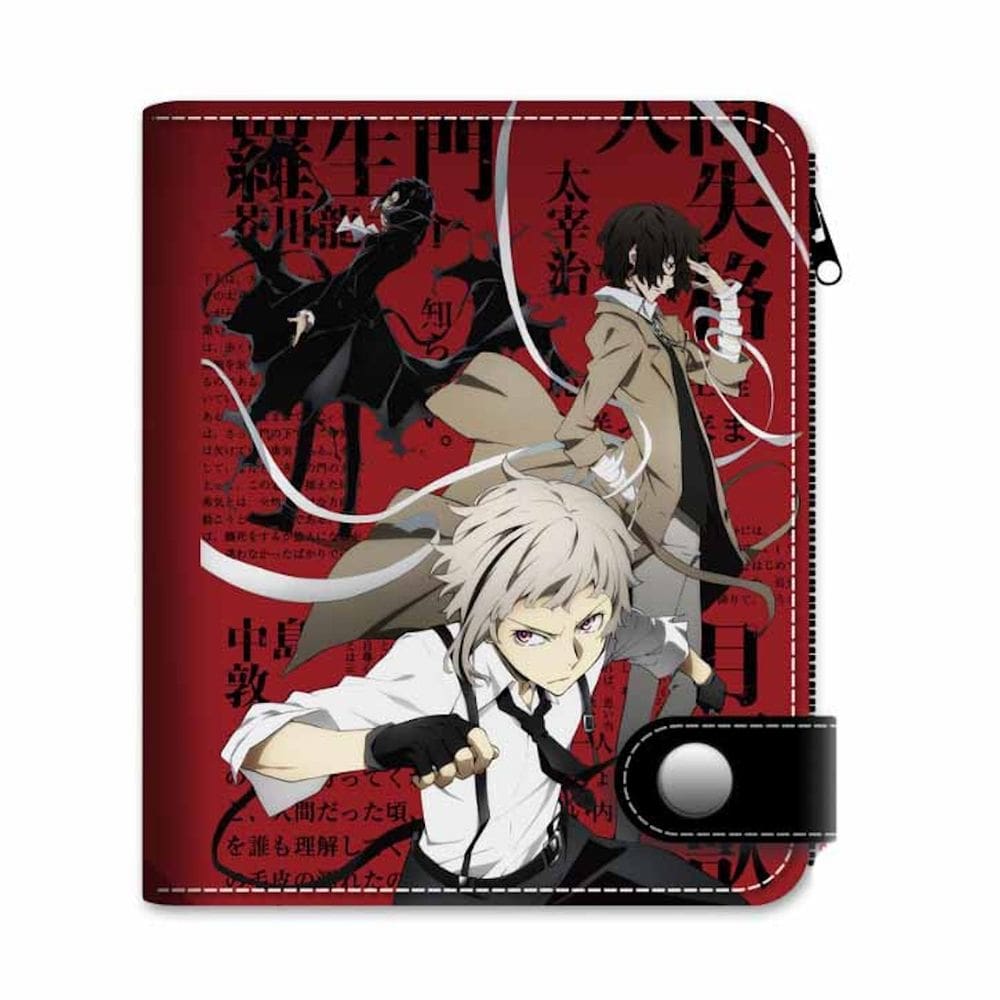 Personagens de anime Wallet Bungos Stray Dogs Nakajimas Atsushis
