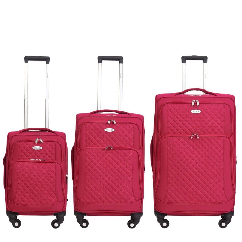 Mala De Viagem Com 3 Peças Luxo Rodinhas Giratória 360º