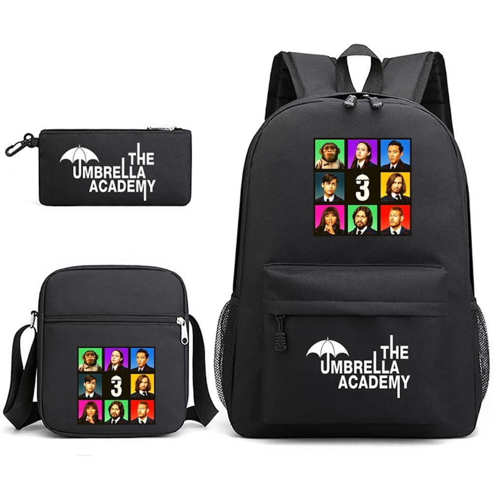 Conjunto de mochilas Academys Cartoon Kids School com guarda-chuvas