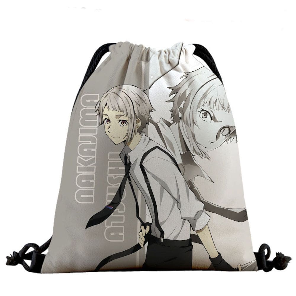 Mochila com cordão Bungous Stray Dogs Anime 39x32cm