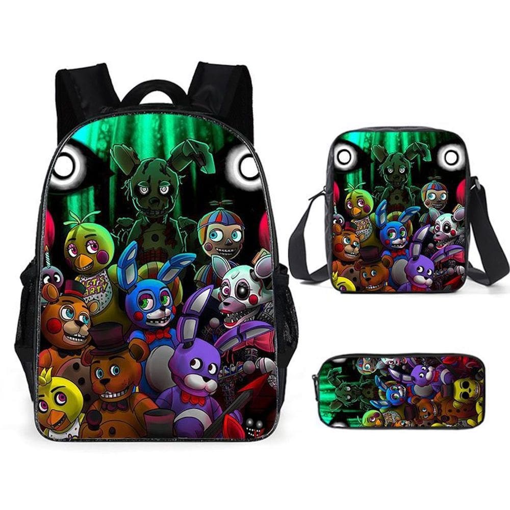 Conjunto de mochilas escolares Five Nights Freddy Bear, 3 unidades unissex