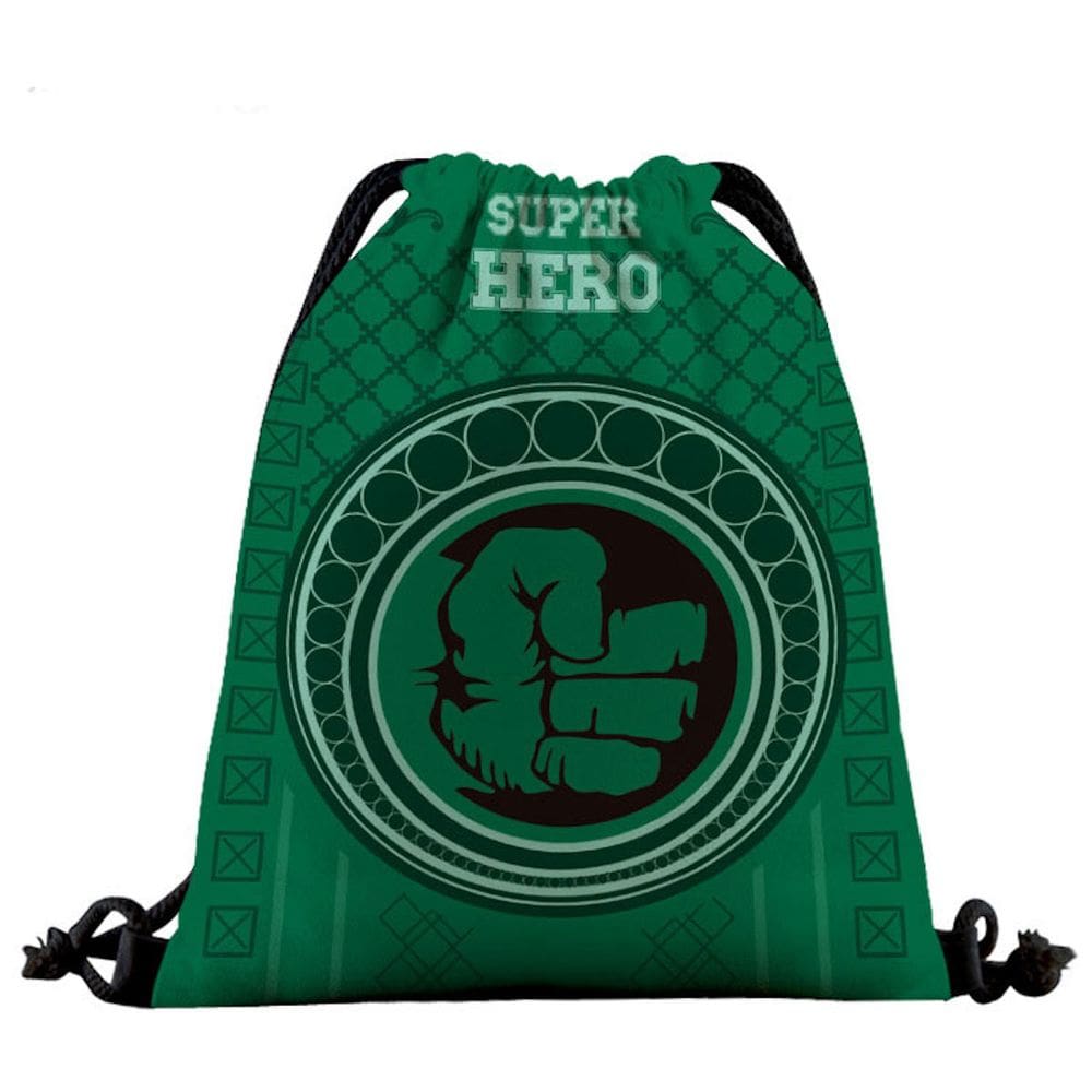 Mochila com cordão Hulks Fist Anime Sports Gym Bag 39x32cm