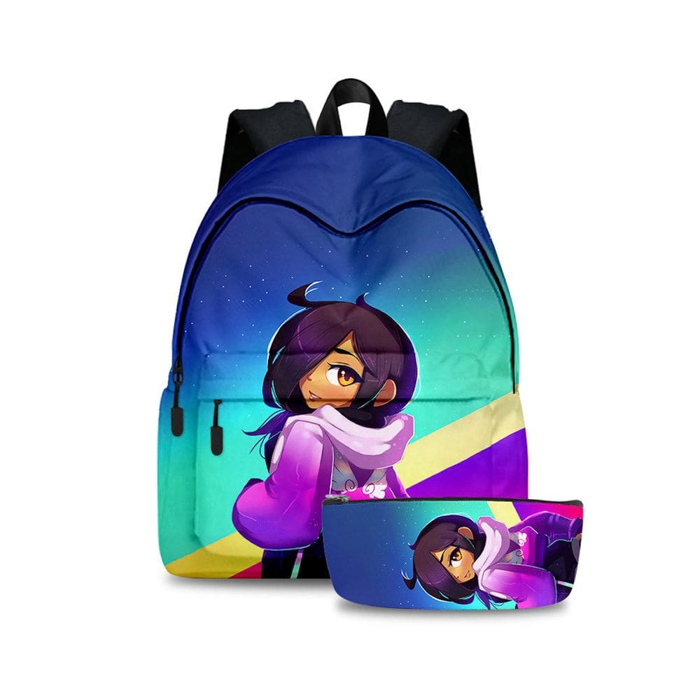 Mochila Aphmaus Cartoon Mochila escolar infantil com bolsa de lápis