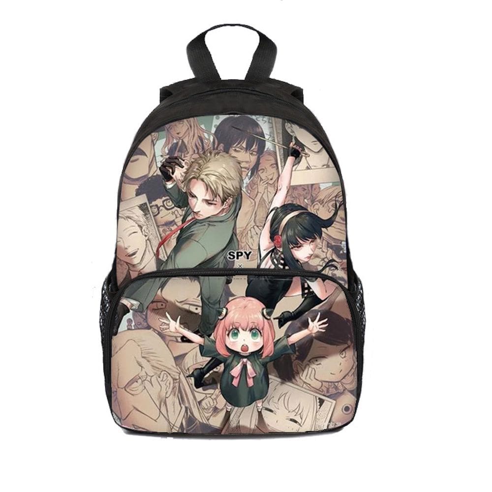 Mochila Spys Familys Anya Forger para crianças escolares de poliéster