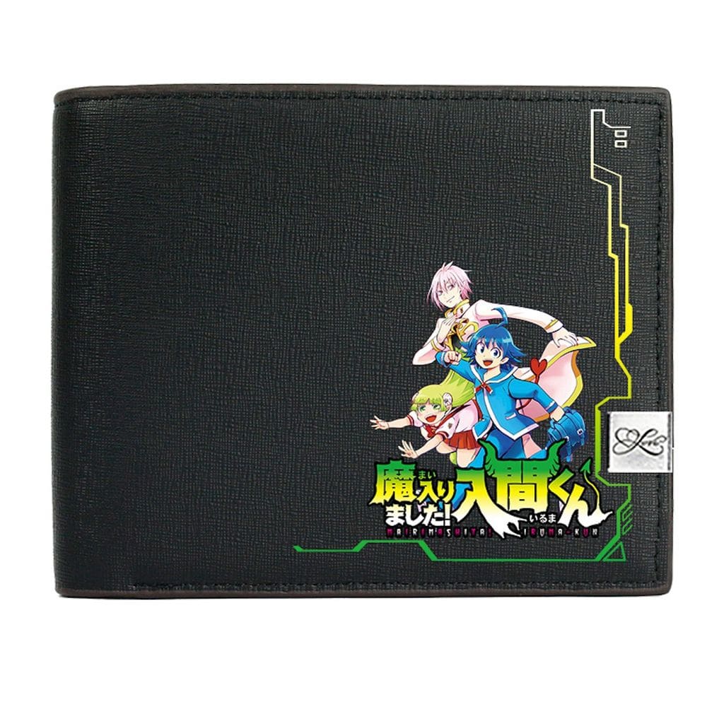 Wallet Demons Schools Irumas com parede de personagens de anime