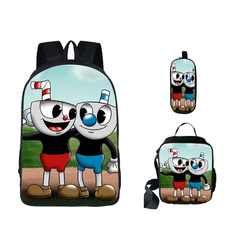 Conjunto de mochilas, 3 peças para estudantes, com bolsa de ombro e estojo para canetas