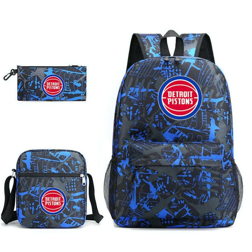 Conjunto de mochilas escolares Detroits Pistons Basketball Star, 3 unidades