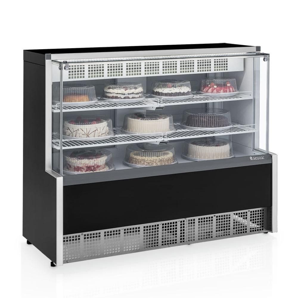 Expositor Refrigerada Aurora Serpentina Gpea-140r Preto 220V - Gelopar