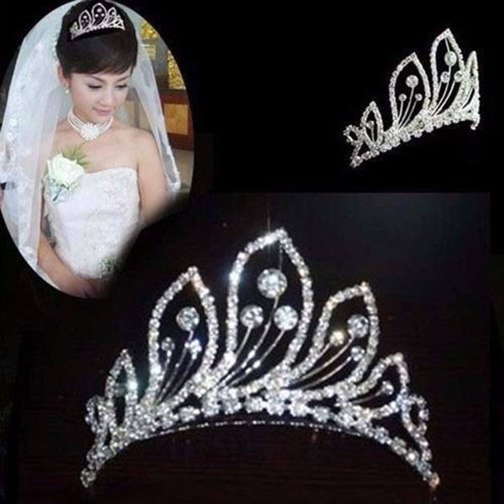 Tiara Coroa Cabelo Noiva Dama Prata Strass Furtacor Barato