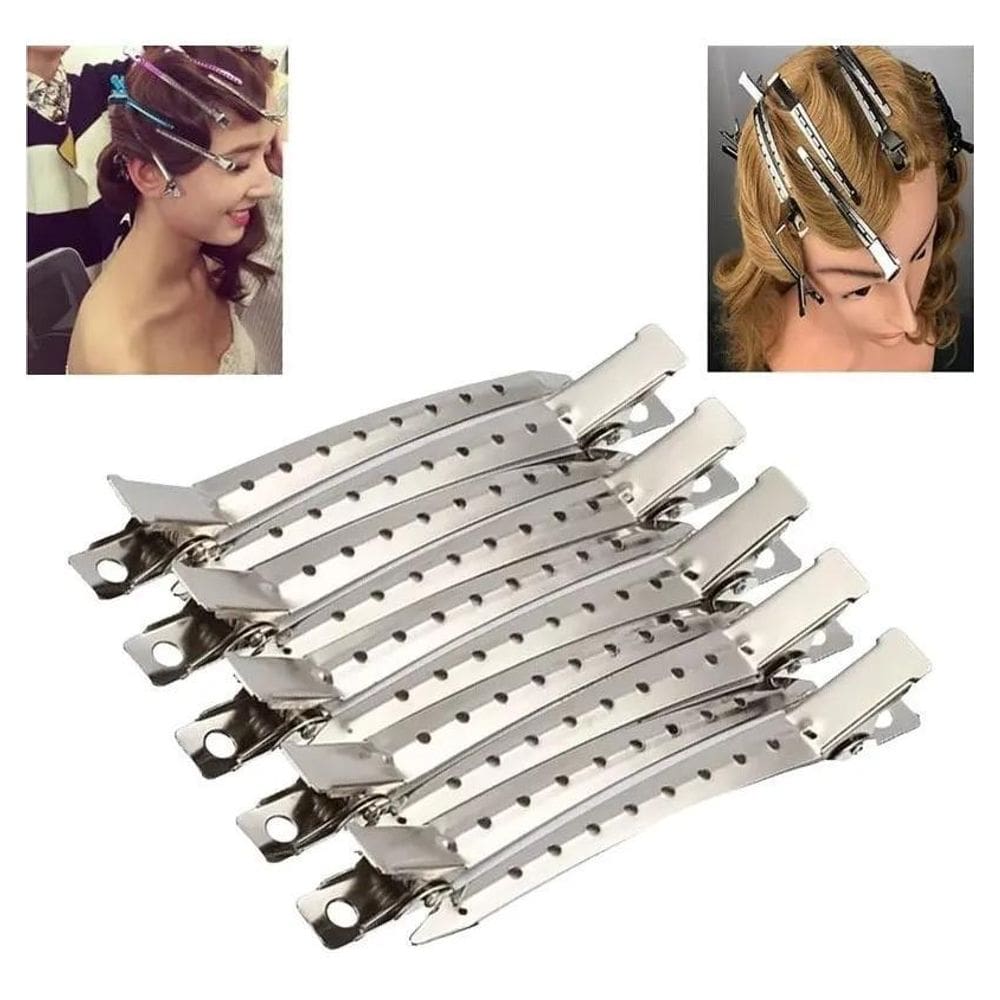 2X Bico De Pato Presilha De Metal Crocodilo Com 12 Uni Cor P