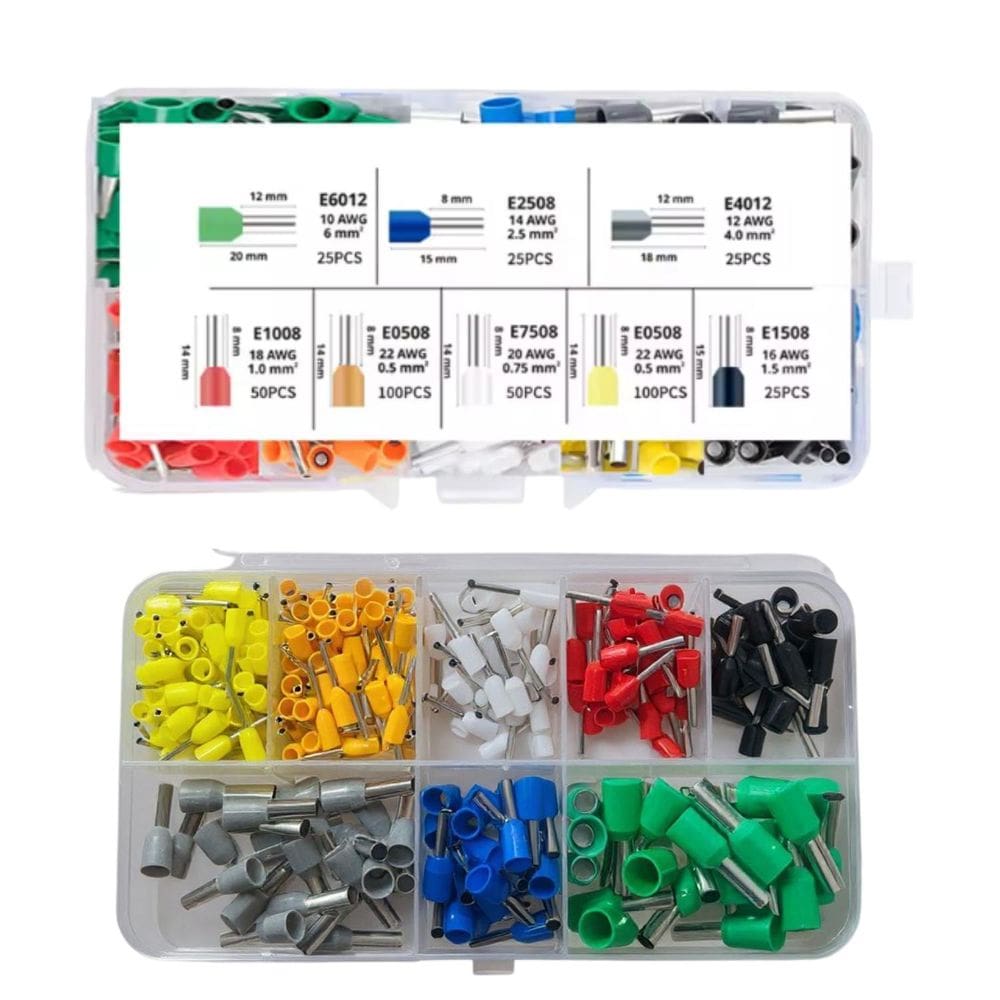 Kit 400 Conectores Isolados Terminais Tubolar Ilhos Isolado