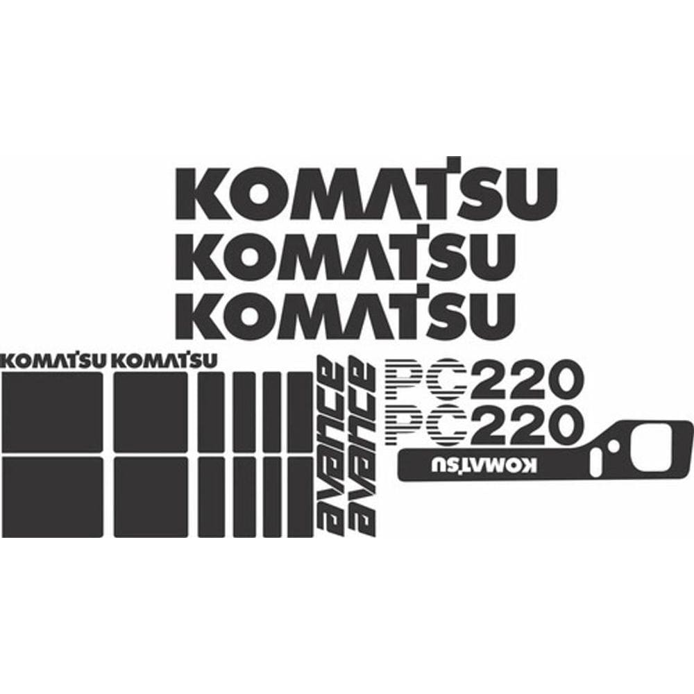 Kit Adesivos Compatível Escavadeira Komatsu Pc220A Avance